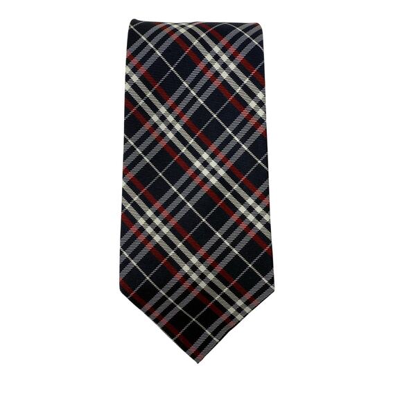 Polo Ralph Lauren Tie Men's Red and Blue Tartan Plaid 100% Silk Classic Necktie - Picture 1 of 8